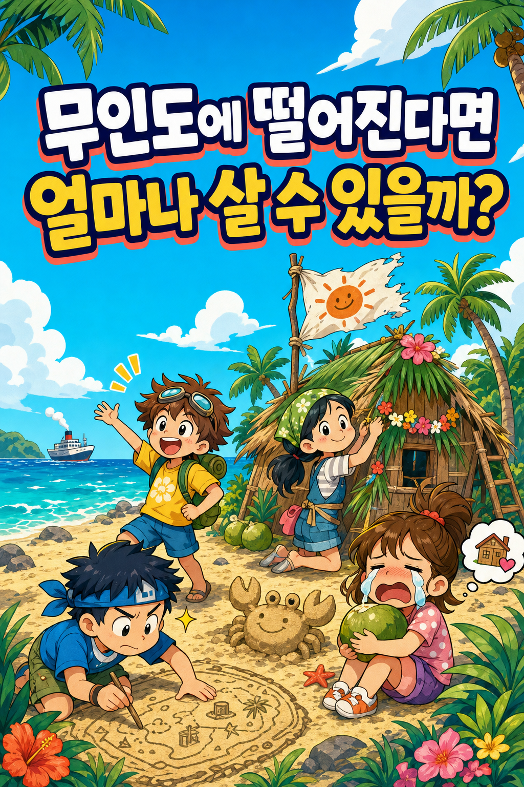 무인도에 떨어진다면 얼마나 살 수 있을까? 표지